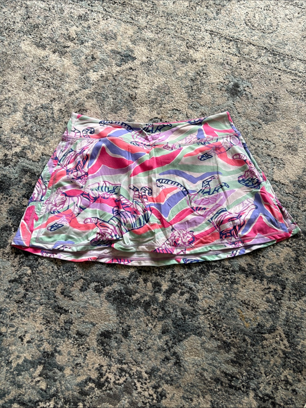 Lilly Pulitzer Pink Green Purple Wave Print Skort